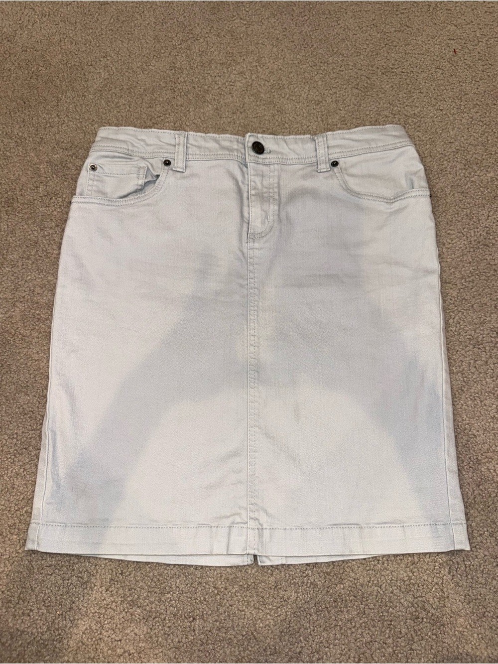 G.H. Bass & Co. White Denim Pencil Skirt